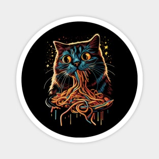 Cat Eating Spaghetti Magnet